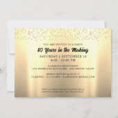 Invitation Anniversaire 80 ans dans la fabrication 2 photos O (Dos)