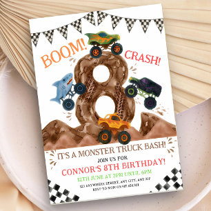 Invitation Anniversaire 8 ans Monster Truck