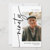 Invitation Anniversaire 90 Ans Script Ninety 4 Pho (Devant)