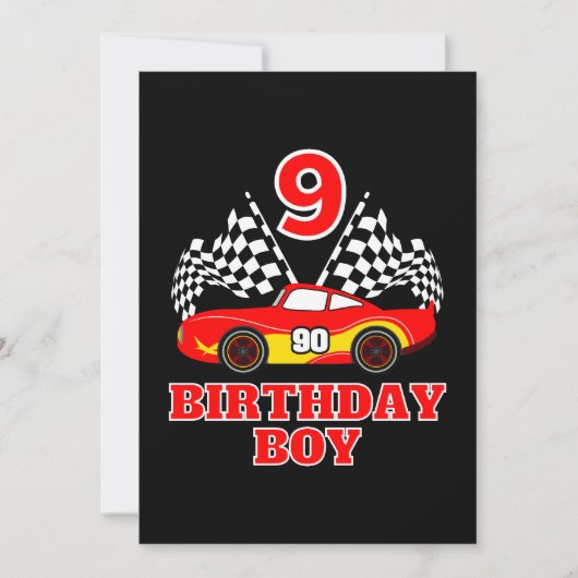 Invitation Anniversaire 9 ans (Devant)