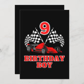 Invitation Anniversaire 9 ans (Devant / Derrière)