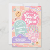 Invitation Anniversaire 9 Ans Cloud Nine Retro Gro (Devant)