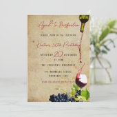 Invitation Anniversaire À La Perfection Vin Amant Fête Annive (Debout devant)