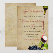 Invitation Anniversaire À La Perfection Vin Amant Fête Annive (Devant / Derrière)