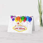 Invitation Anniversaire à Las Vegas Card (Devant)
