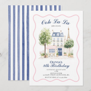 Invitation Anniversaire à Paris Café Parisien Thé Dansant
