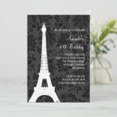 Invitation Anniversaire à Paris (noir) (Debout devant)