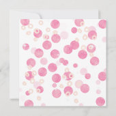 Invitation anniversaire à pois rose pastel (Dos)