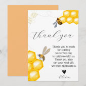 Invitation Anniversaire à thème abeille tout âge (Devant / Derrière)