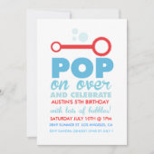 Invitation anniversaire à thème Bubble Party (garç (Devant)