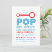 Invitation anniversaire à thème Bubble Party (garç (Debout devant)