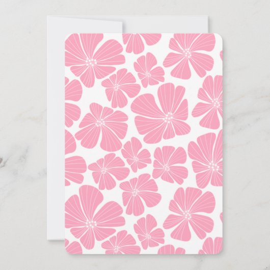 Invitation Anniversaire Abstrait de Carnation rose (Dos)