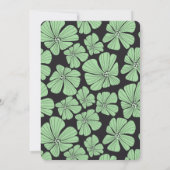 Invitation Anniversaire Abstrait de Chamomille Florale Rose (Dos)