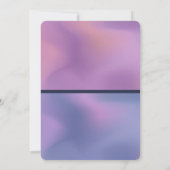 Invitation Anniversaire Abstrait moderne violet et rose (Dos)