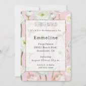 Invitation Anniversaire Abstrait rose chic (Devant)