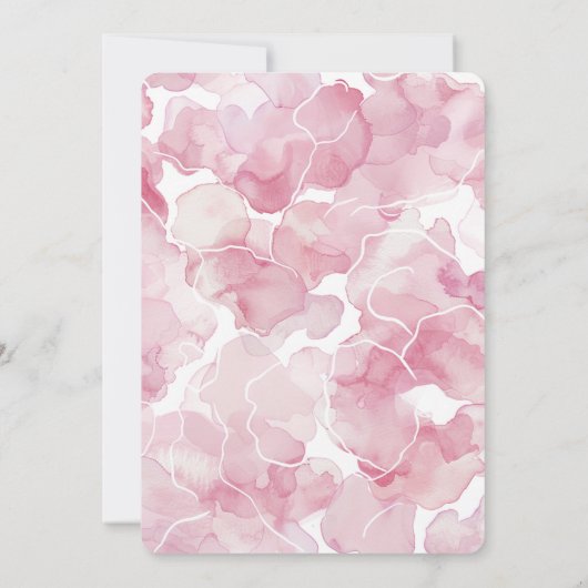 Invitation Anniversaire Abstrait rose chic (Dos)