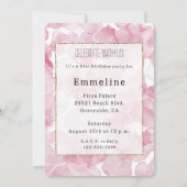 Invitation Anniversaire Abstrait rose chic (Devant)