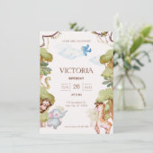 Invitation Anniversaire adorable des animaux forestiers (Debout devant)