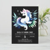 Invitation Anniversaire adorable du cheval (Debout devant)