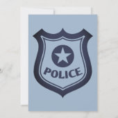 Invitation Anniversaire adorable du policier (Dos)