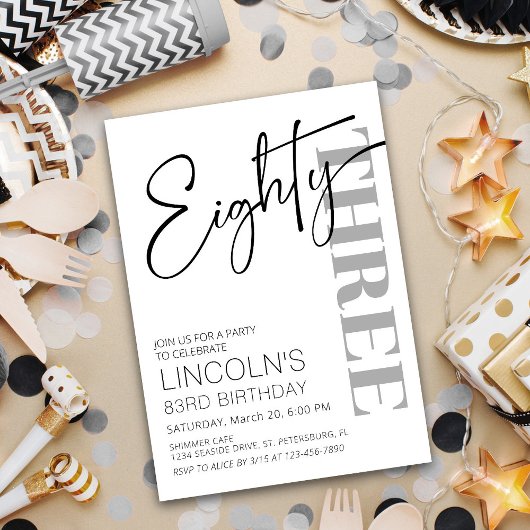 Invitation Anniversaire adulte 81 82 83 84 85 86 87 88 89