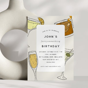 Invitation Anniversaire   Adulte Anniversaire Cocktail Party