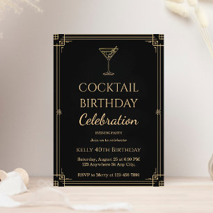 Invitation Anniversaire Adulte Soirée Cocktail
