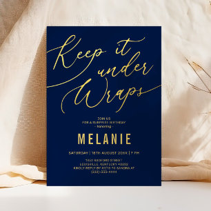 Invitation Anniversaire Adulte Surprise Navy Or