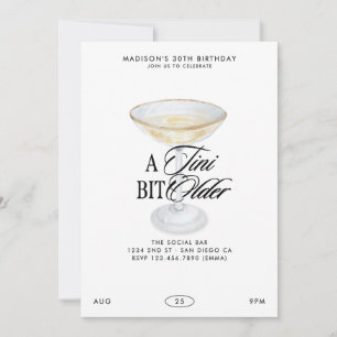 Invitation Anniversaire Adulte Un Peu Plus Âgé Chic Cocktail