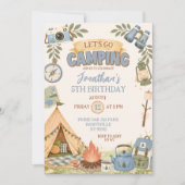 Invitation Anniversaire Allons camper (Devant)