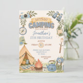 Invitation Anniversaire Allons camper (Debout devant)