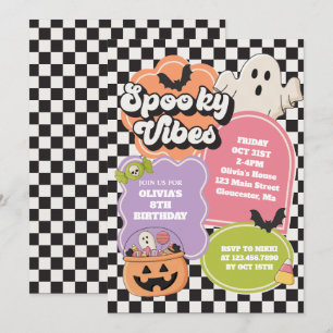 Invitation Anniversaire ambiance Halloween épouvantable
