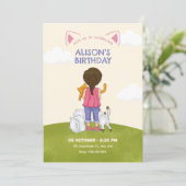 Invitation anniversaire Amoureux des chats (Debout devant)
