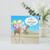 Invitation Anniversaire Amusant Adulte Moderne Ballons coloré (Debout devant)