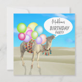 Invitation Anniversaire Amusant Adulte Moderne Ballons coloré (Devant)