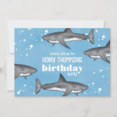 Invitation Anniversaire Amusement Whimsical Ocean Natation Re (Devant)
