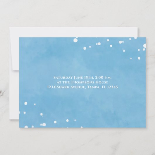 Invitation Anniversaire Amusement Whimsical Ocean Natation Re (Dos)