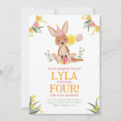 Invitation Anniversaire animal australien de Kangaroo (Devant)