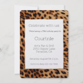 Invitation Anniversaire animal chic Leopard (Devant)
