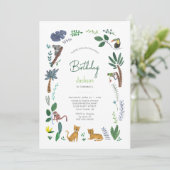 Invitation Anniversaire Animal de la Jungle du Tigre (Debout devant)