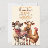 Invitation Anniversaire Animaux de ferme Barnyard Party (Devant)