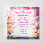 Invitation Anniversaire Anime Fille Personnalisée (Dos)