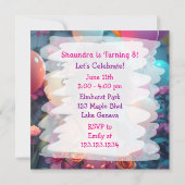 Invitation Anniversaire Anime Fille Personnalisée (Dos)