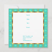 Invitation Anniversaire Aqua & Gold Patchwork (Devant)