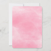 Invitation anniversaire aquarelle ruban rose (Dos)