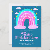 Invitation anniversaire arc-en-ciel (Devant)