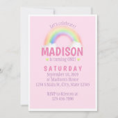 Invitation Anniversaire arc-en-ciel (Devant)