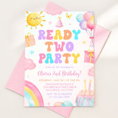 Invitation anniversaire arc-en-ciel Ready Two Part