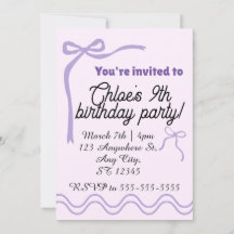 Invitation anniversaire arc violet modifiable