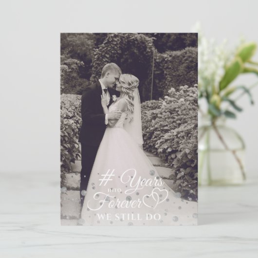 Invitation Anniversaire Argent ANNÉES DANS POUR TOUJOURS Reno (Debout devant)